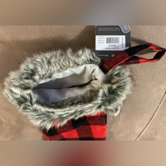 Eddie Bauer Plaid Christmas Stocking Holiday Decor Sherpa Fleece Trim 11X16 - Picture 11 of 16